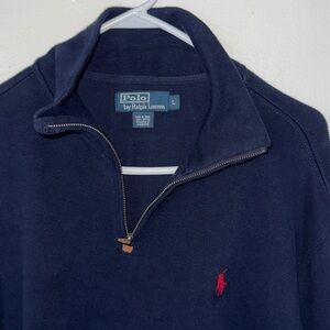 RALPH LAUREN QUARTER ZIP PULLOVER SWEATER